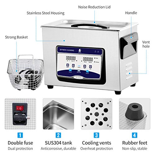 SKYMEN Ultrasuoni ad Pulitore 4.5L Pulitore