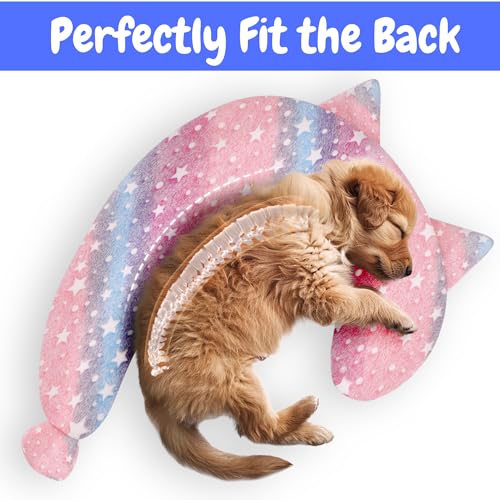 POMESEA Dog Calming Pillow, Glow in The Dark Dog Put Head on, Soft Question Mark Pillows for Dogs, K