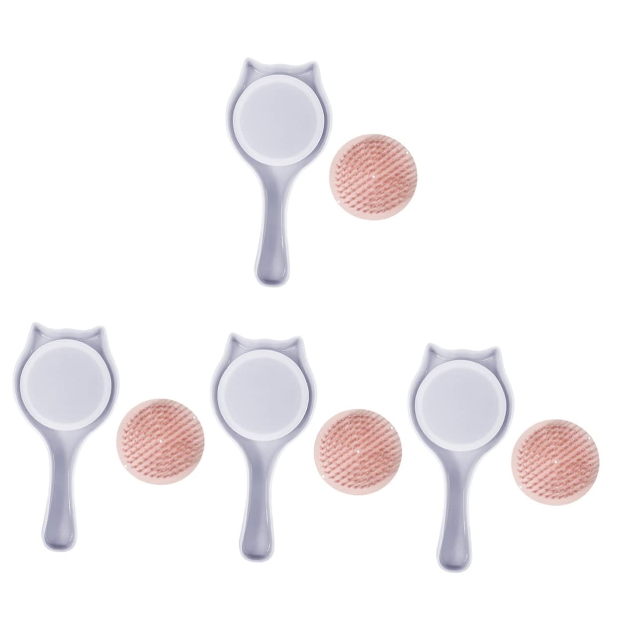 PLAFOPE 4sätze Katzenohren Kamm Silikonform Epoxidharz Gießform Für Einzigartige Haarpflege Flexibles Und Langlebiges Material Einfache Demontage Für Kreative Bastelprojekte