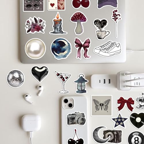 Calcomanías de anime oscuro de estilo vintage para personalizar laptops y Kindle (50 piezas) 3