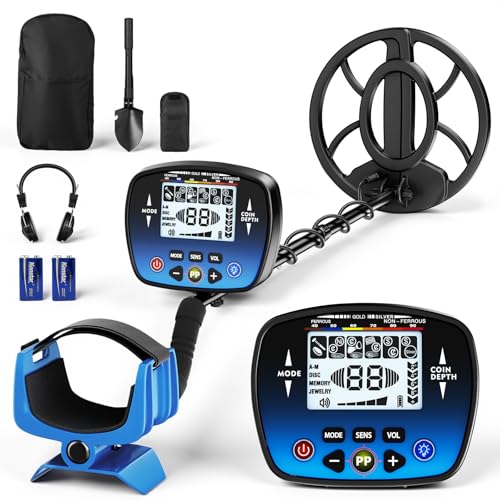 Detector de Metales Profesional para Adultos y Niños, Impermeable para Oro con Modos Pinpoint y Terreno, Emparejamiento Rápido, 5 Modos, Alta Precisión, Ligero y Fácil de Usar