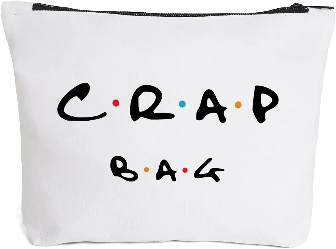 IHopes+ Natural Reusable Makeup Bag Friends Theme Eco-Friendly Makeup Bag Gifts for Women Men Best Friends