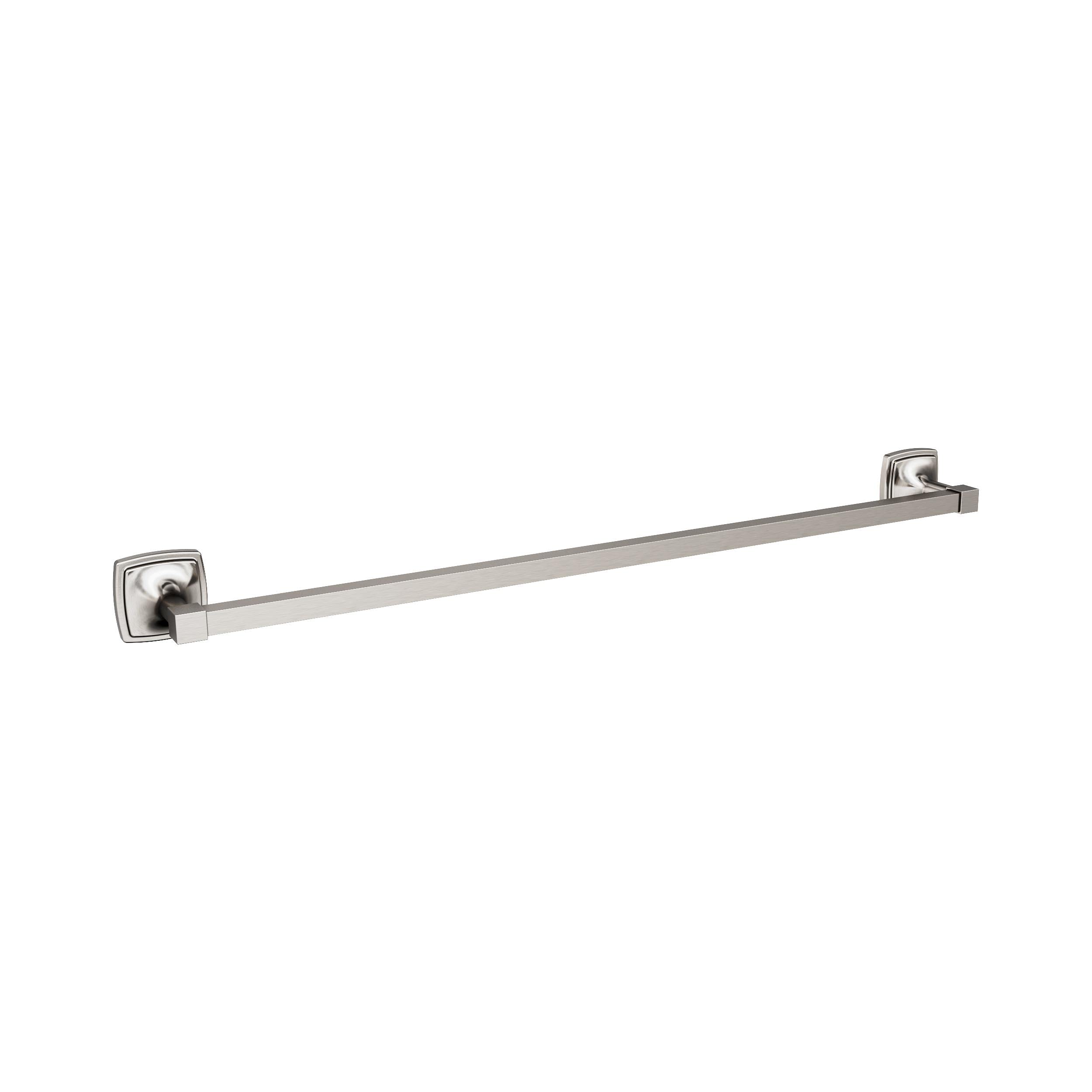 Amerock | Towel Bar | 24 inch (610 mm) | Satin Nickel | Stature | Towel Holder | Bath Hardware | Bathroom Accessories
