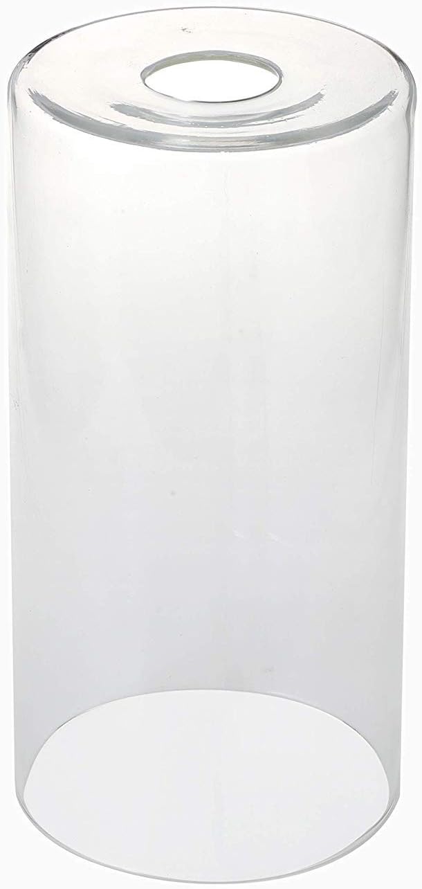 GlassLampShop Glass Cylinder Glass Shade Accessory Glass Lamp Fixture Shade Replacement Lighting Glass Pieces with 1-5/8 Inch Fitter Multiple Specifications (Clear Class,4''(D) x 10''(H))