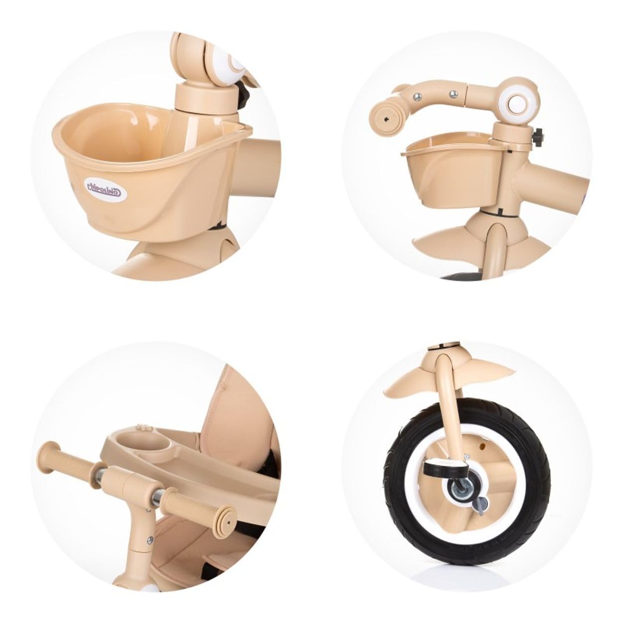 Chipolino Tricycle Marathon 2 in 1 Dreirad, Sitz umkehrbar, Gummiräder, Dach