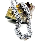 Jede Kette ist von Hand gefertigt und die Glieder sind verschweißt. Dies ist eine von einer KIND Halskette, die Sie auf dem Markt für diesen Preis finden werden. Wir verwenden nur 14 Karat Weißgold, diese 9 mm kubanische Gliederkette einen unverwechselbaren Glanz wie echtes reines Gold. Keine billigen Metalle Kupfer (wird grün) oder Nickel, die Ihre Haut reizen können; Ketten wurden getestet und sie sind frei von Nickel, Blei und Allergien, damit Ihre Haut sicher ist mit unseren Ketten