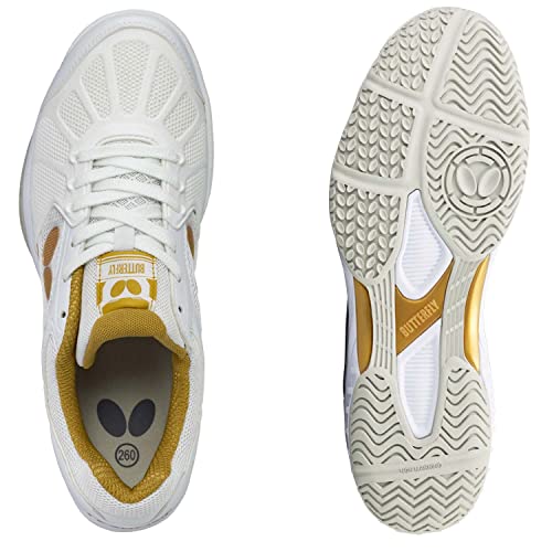 Image of Butterfly Lezoline Rifones Shoes - Professional Table Tennis Shoe with Footwork Support, Flexibility, Shock Absorbing Cushion, Gripping Ping Pong Shoe