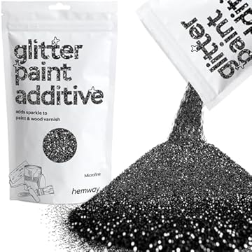 Glitter Paint for Walls Black Additive Emulsion Latex Acrylic Sparkles Microfine Interior Painting 100g / 3.5oz