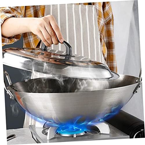 Wok de acero inoxidable práctico con mango ergonómico miniatura 4
