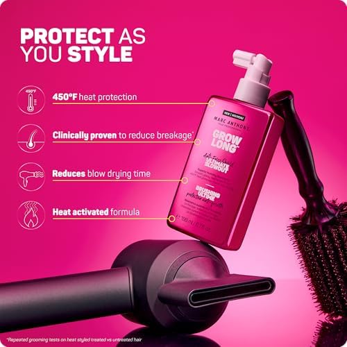 Marc Anthony Grow Long Ultimate Blowout, Anti-Frizz Heat Protection Spray - 4
