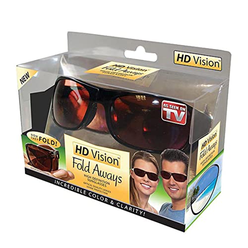 HD Vision Fold Aways High Definition Sunglasses Deluxe- Single (Black)2
