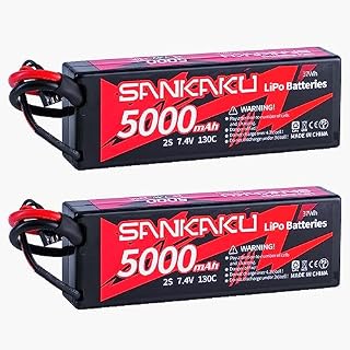 Sankaku LiPo 2S 5000 mAh 130C prise Deans, 2 packs
