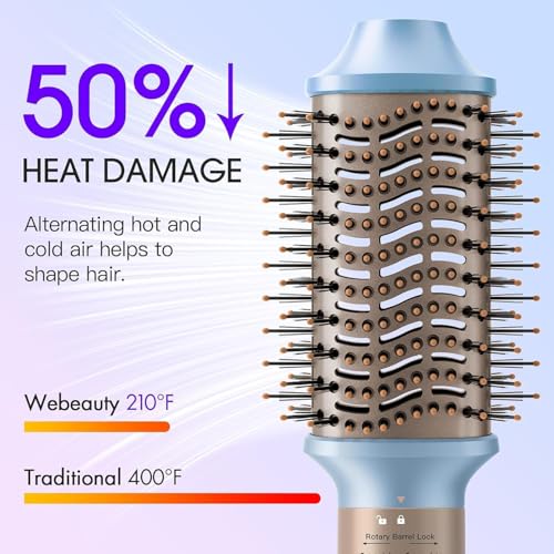 Image of Hot Air Styler, Blow Dryer Brush with Negative Ionic, Auto Hair Wrap Curling Irons Airflow Hair Curlers, Multi Styler for Volumizing, Straight, Wavy, Curly Hair
