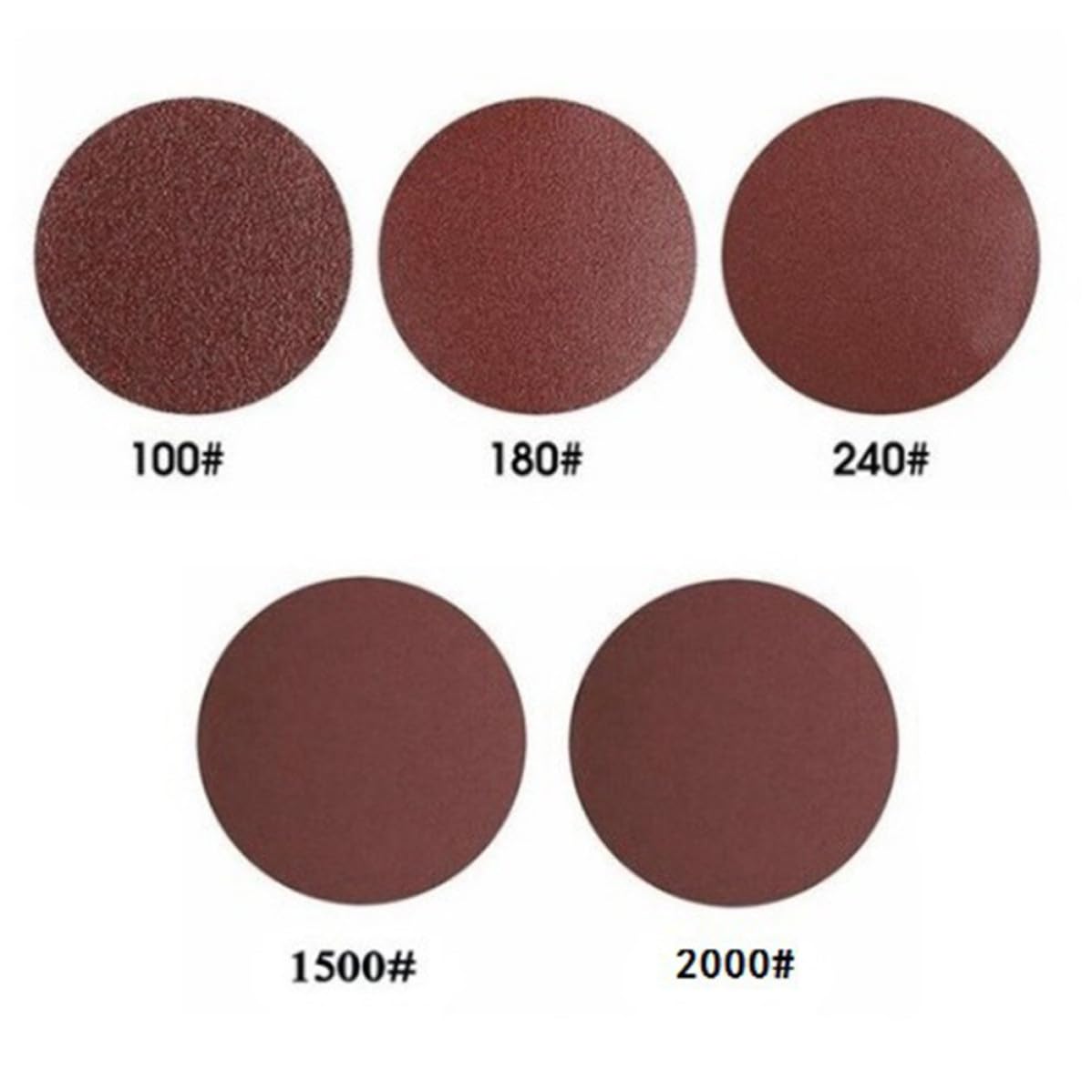 100pcs Mm Round Self-Adhesive Emery Sanding Discs for Ceramics and Metals, Yellow Emery Paper with Good Workmanship Details, Easy to Use Sandpaper for Power Tools