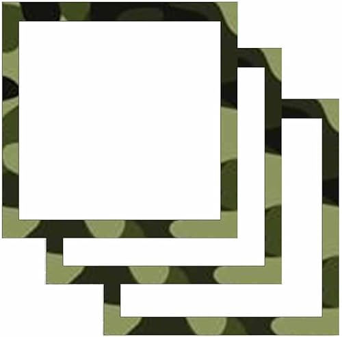 Notas adhesivas de borde con estampado de camuflaje, diseño de tema militar, regalo de papelería, bloc de notas de papel, suministros de oficina y