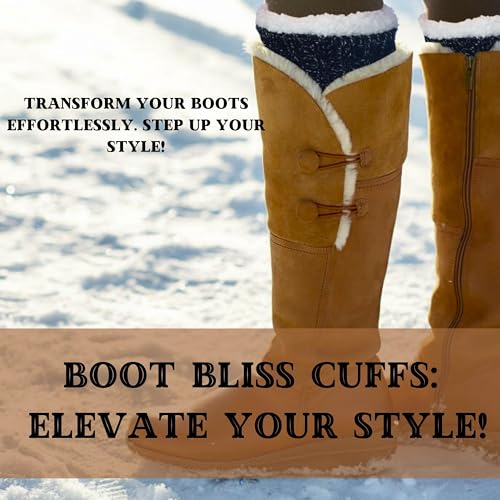 Image of Tipi Toe Women's 3 Pairs Boot Cuffs - Knitted Short Leg Warmers for Boots, Cozy Winter Layering Socks