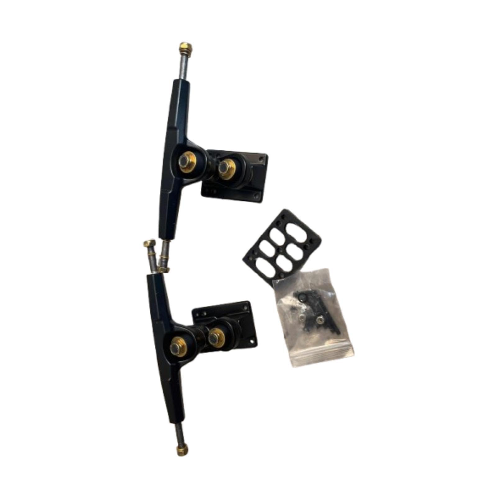 1 Paire Skateboard Trucks Durables pour Planche Hardware de Remplacement Fiable Bushings Premium Longboard Trucks de Skateboard en Aluminium Poli Perf