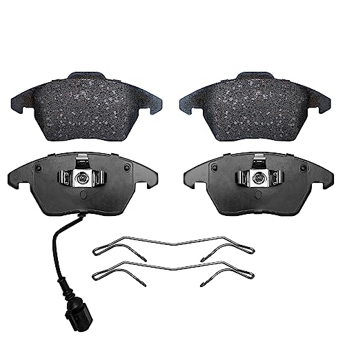 Image of Detroit Axle - Front Brake Pads for Volkswagen Jetta Golf CC Eos GTI Beetle Multivan Audi A1 A3 TT Quattro, Ceramic Brake Pads Replacement