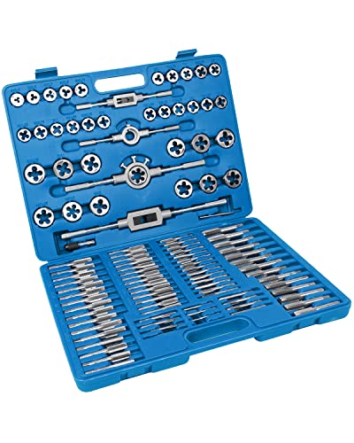 Metric Tap and Die Set M2-M18 110 PCS Rethreading Kit for Ma...