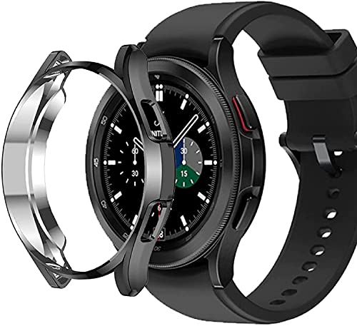 Image of Samsung Galaxy Watch4 Classic Bluetooth(4.6 cm, Black, Compatible with Android Only) & Tempered Glass