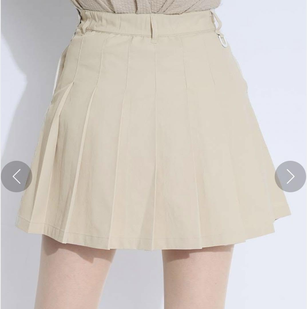 NEW ERA ゴルフ　プリーツ　スカート ベージュ　M Amazon.co.jp: NEW ERA ニューエラ ゴルフ プリーツスカート ベージュ