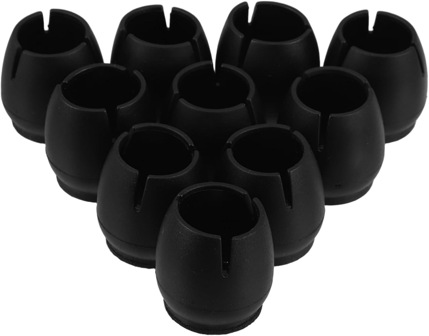 Chair Leg Floor Protectors 24pcs Plastic Round Black for Hardwood Floors