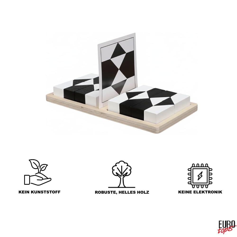 EUROtops Duel Tangram « Black & White », jeu de puzzle à deux avec 80 tâches