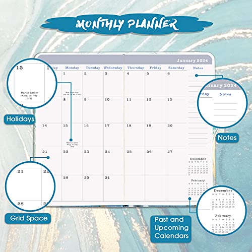 2023-2026 Pocket Planner/Calendar - Jul 2023 - Jun 2026, 3 Year Monthly Planner 2023-2026, 6.3" × 3.8" Calendar Planner, 61 Note Page, 2 Bookmarks, Pen Loop, Inner Pocket, Perfect Organizer For Purse #TOP3