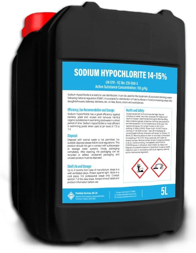 PureSeal Services UK Ltd PureSeal Sodium Hypochlorite 1415 Swimming