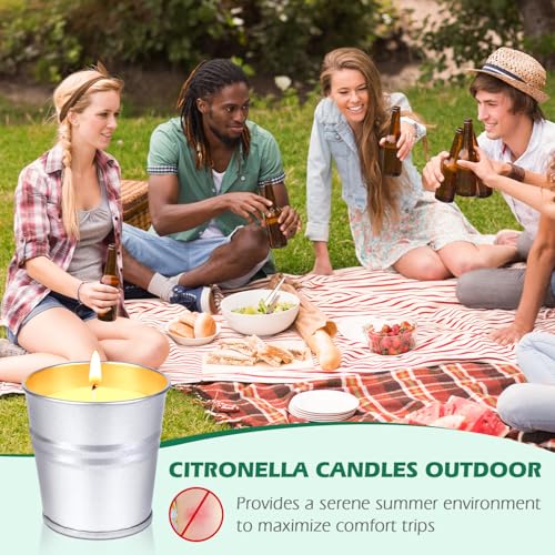Citronella Candles Outdoor Indoor, 12 Pack Citronella Candles for Patio, Summer Outdoor Candle Bulk for Home Garden Yard Camping Outside Decorative, 2.2oz Small Candle Set - Image 5