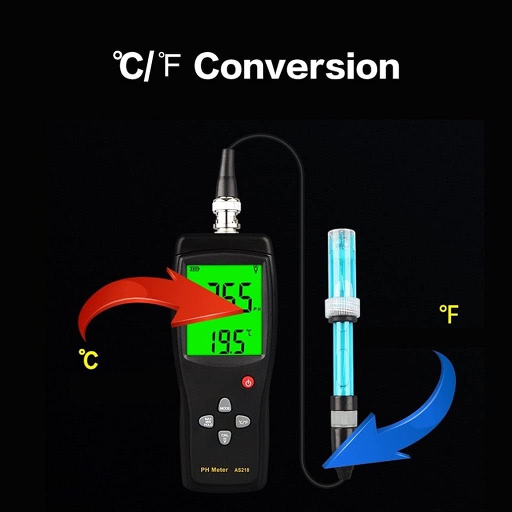 PH Meter Smart Sensor AS218 Digital Range 0.00~14.00pH Soil PH Tester Water PH Acidity Meter LCD Display Liquid