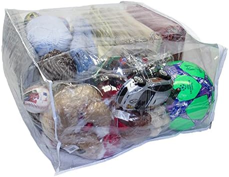 Oreh Homewares Jumbo Heavy Duty Vinyl Zippered Storage Bags (Clear) for Sweaters, Blankets, Comforters, Bedding Sets and Much More! (24" x 20" x 11") 2-Pack