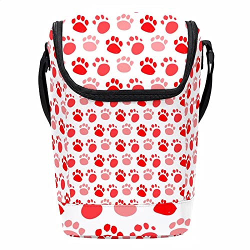 Lonchera grande Dog Paws evita derrames de comida con correa 2