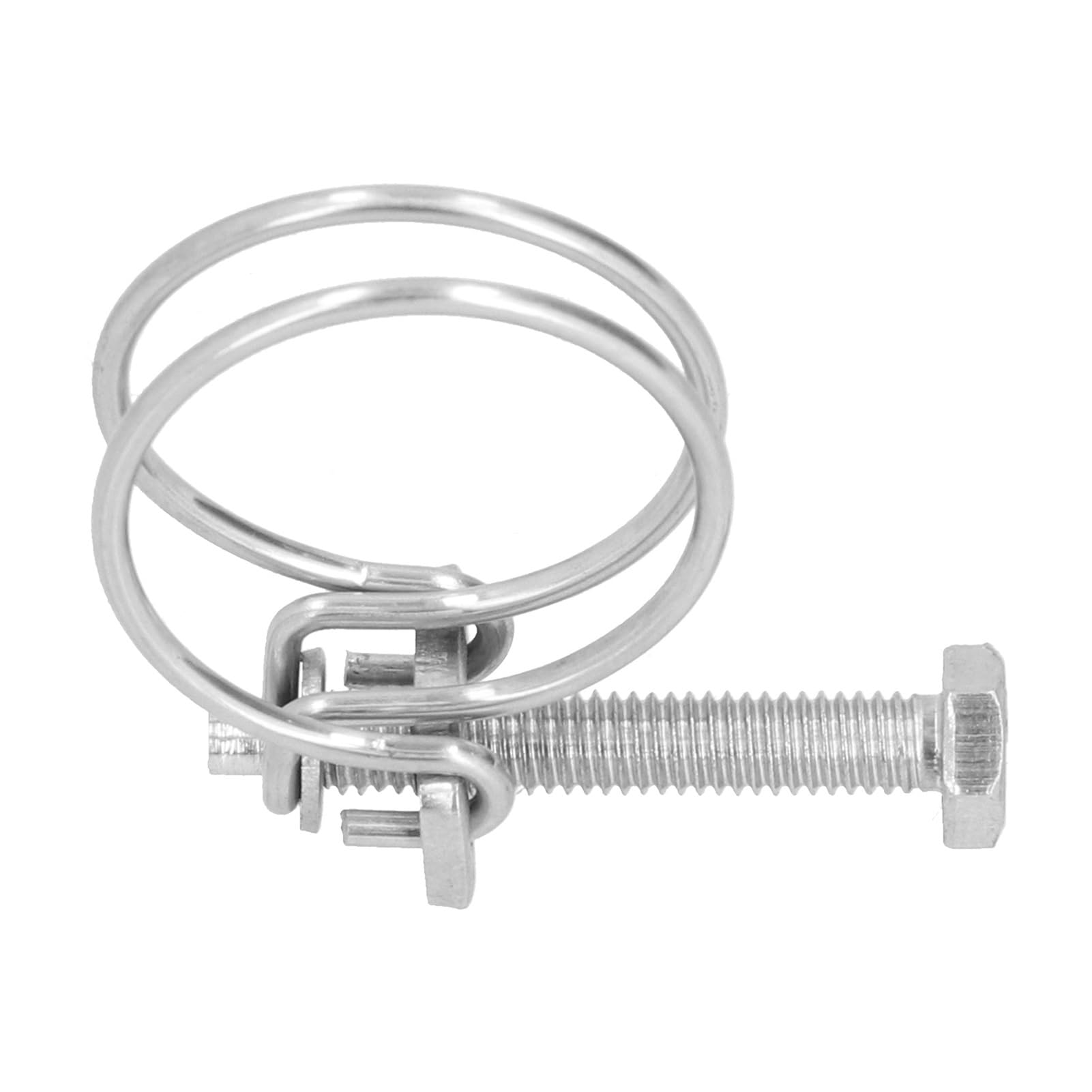 Abrazadera de manguera de doble línea Ajustable de la abrazadera de la corrosión anti de las abrazaderas de manguera del alambre del doble del acero inoxidable 201(13-16mm)