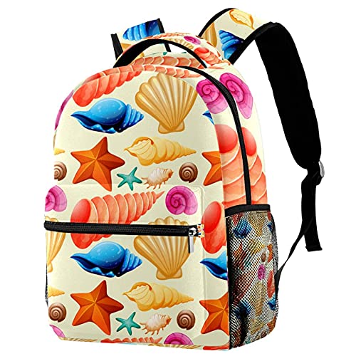 Sac à dos de voyage mignon motif étoile de mer pour filles et garçons