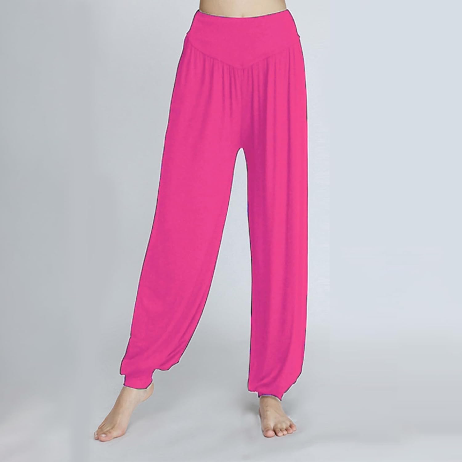 Girls Harem Yoga Pants Elastic High Waist Casual Gym Dance Sweatpants Summer Loose Fit Wide Leg Lightweight Athletic