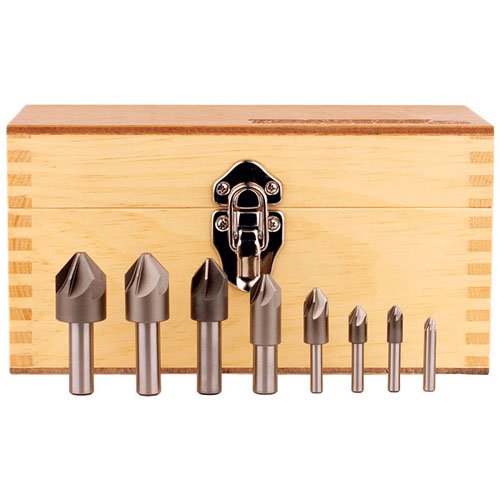 TTC 1/4"-1" 8 Pc HSS 82° Six Flute Chatterless Countersink Set
