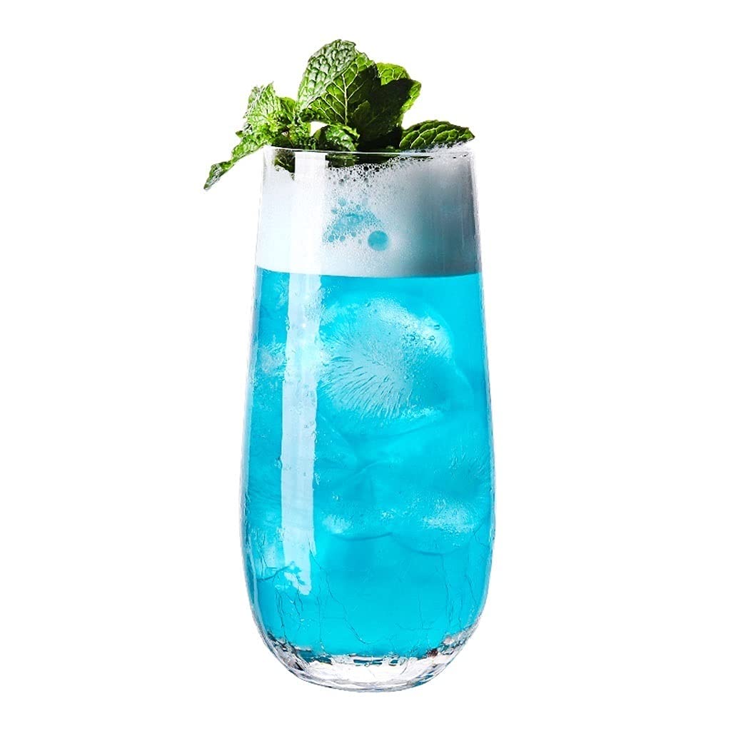 Szklanki Wyczyść szklane kubki, kubki do picia, świetne dla latte, herbaty, koktajle, napoje bezalkoholowe, napoje gazowane, soki (2 sztuk) Szklanki do wody Szklanka barowa