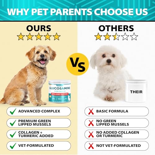 Image of Glucosamine for Dogs - Hip and Joint Supplement for Mobility, Cartilage Health - 30,000 mg per Pack - w / Omega-3 Fish Oil, Chondroitin, MSM - Dog Glucosamine Chews - Ideal for Senior Dogs - 120 Treats