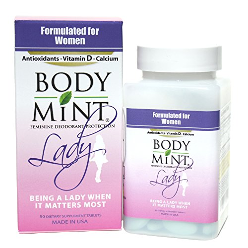 Body Mint Lady for Feminine Deodorant Protection 50 tabs (Pack of 2)