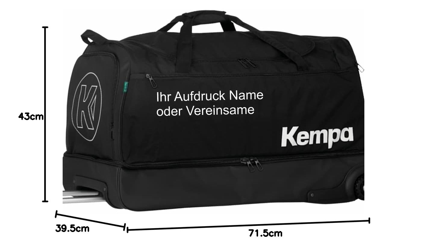 Kempa Sport Trolley XL (120L) 71,5 x 39,5 x 43 cm personalisiert mit Aufdruck Name