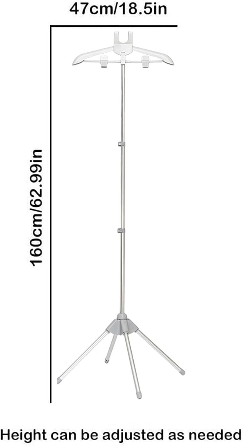 Garment Hanger for Steaming Clothes - Steam Iron Clothes Rack - Steam Clothes Hanger - Handheld Garment Steamer Clothes Rack - Garment Steamer Accessories| for Indoor Outdoor Use, Gray