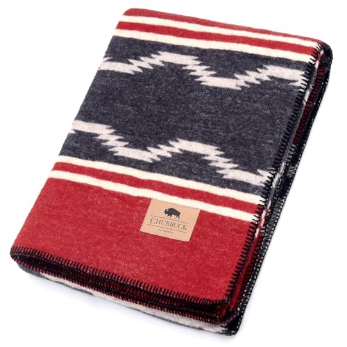Image of 100% Wool Blanket Camping, 60x84 inch Large Warm Blankets for Winter, Navigator