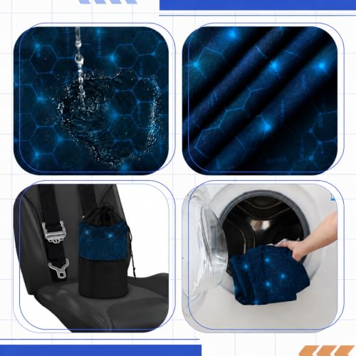 Image of Hahafelt 2 Pack Car Seat Towel Cover with Storage Bag, Hexagonal