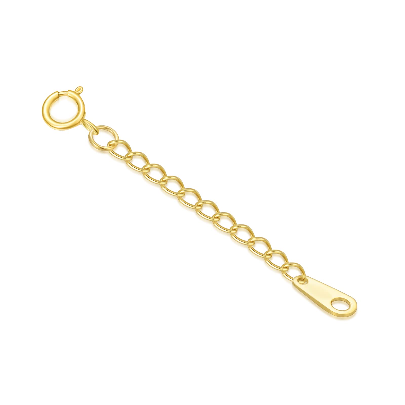 10k 14k Real Gold 1"/1.5"/2"/2.5"/3"/4"/5" Necklace Extender, Necklace Bracelet Extender Chain, Durable Gold Extender Chain, Adjustable Extension Chain for Necklace Bracelet Anklet