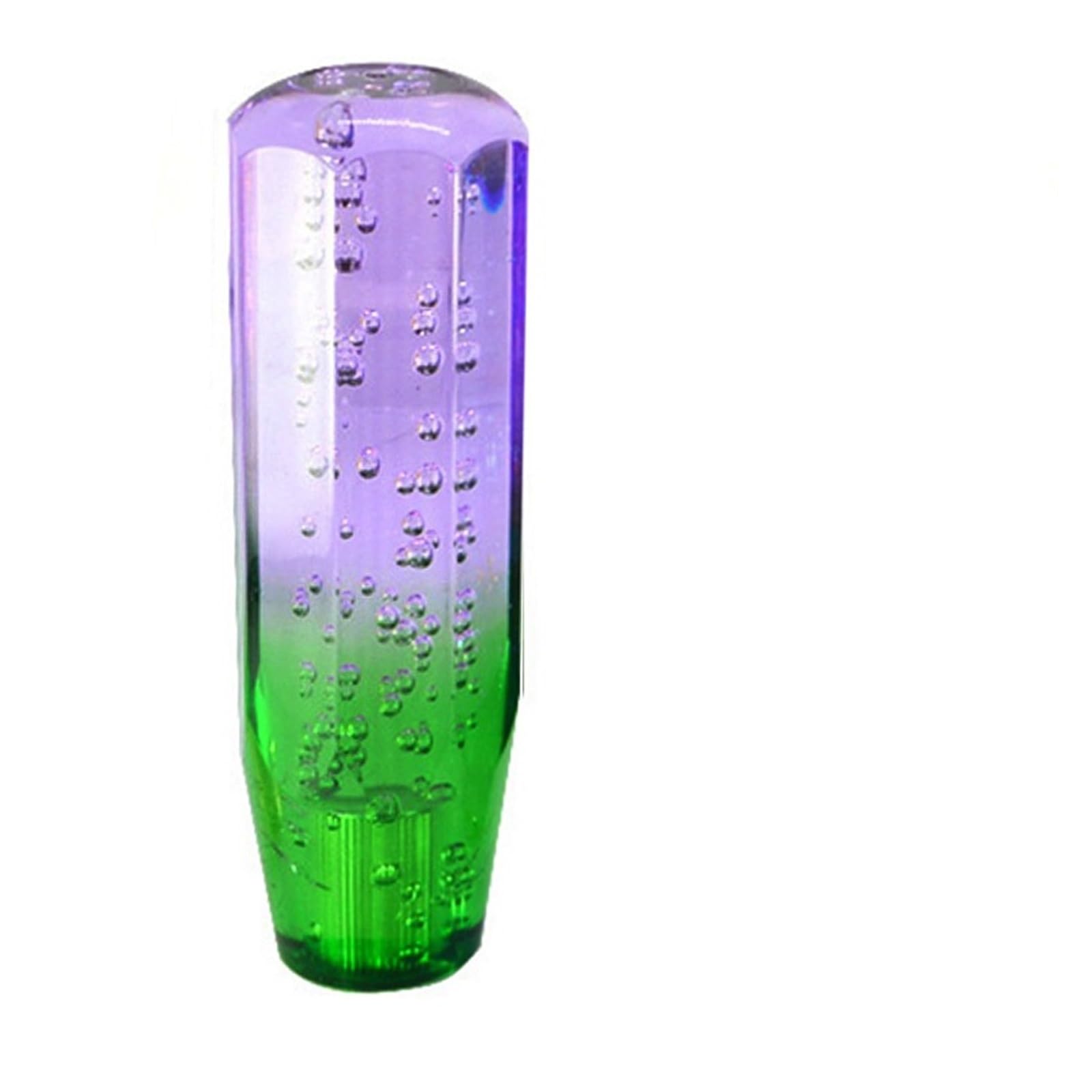 Rbevcrr Car Shift Lever Knob Universal 10cm 15cm Car Manual Shift Knob Gear Stick Crystal Transparent Bubble Purple Blue Throw Shifter Stick Shifter Pen(15cm Purple Green)