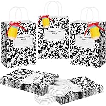 Kolldenn 24 Pcs End of Year Teacher Gift Bags Composition Paper Bags with Handles Notebook Line Teacher Graduation Gifts Bag for Kindergarten Preschool End of Year Party Favors Composition