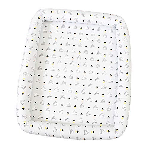 Biramar Baby New York Triângulo Colchonete Infantil, Branco/Preto/Amarelo, 140 x 93 x 12 cm