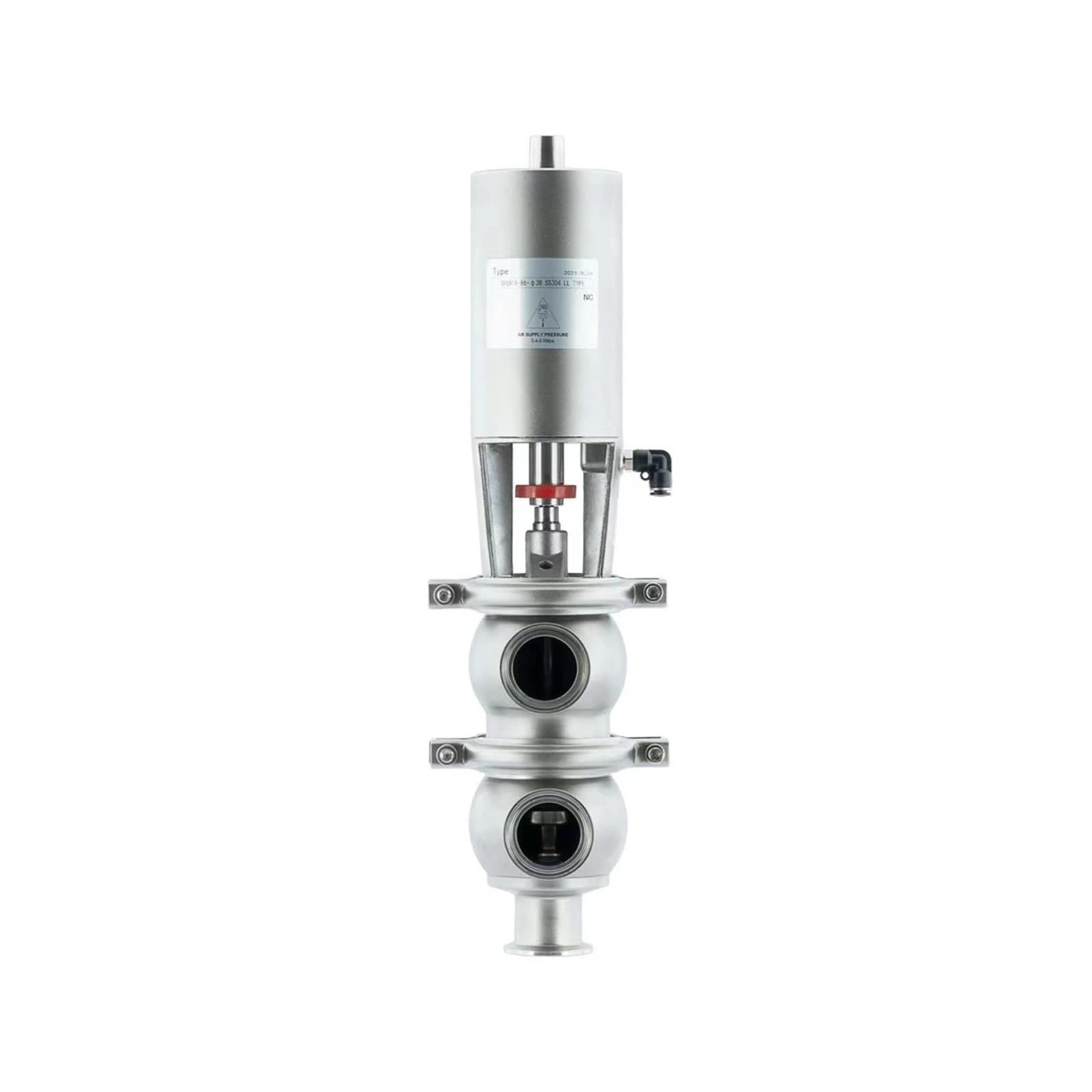 NYRXRYTCA 3-1/2" Tri Clamp OD 106MMic Reversing Valve Actuator Single Acting Stainless Steel 304