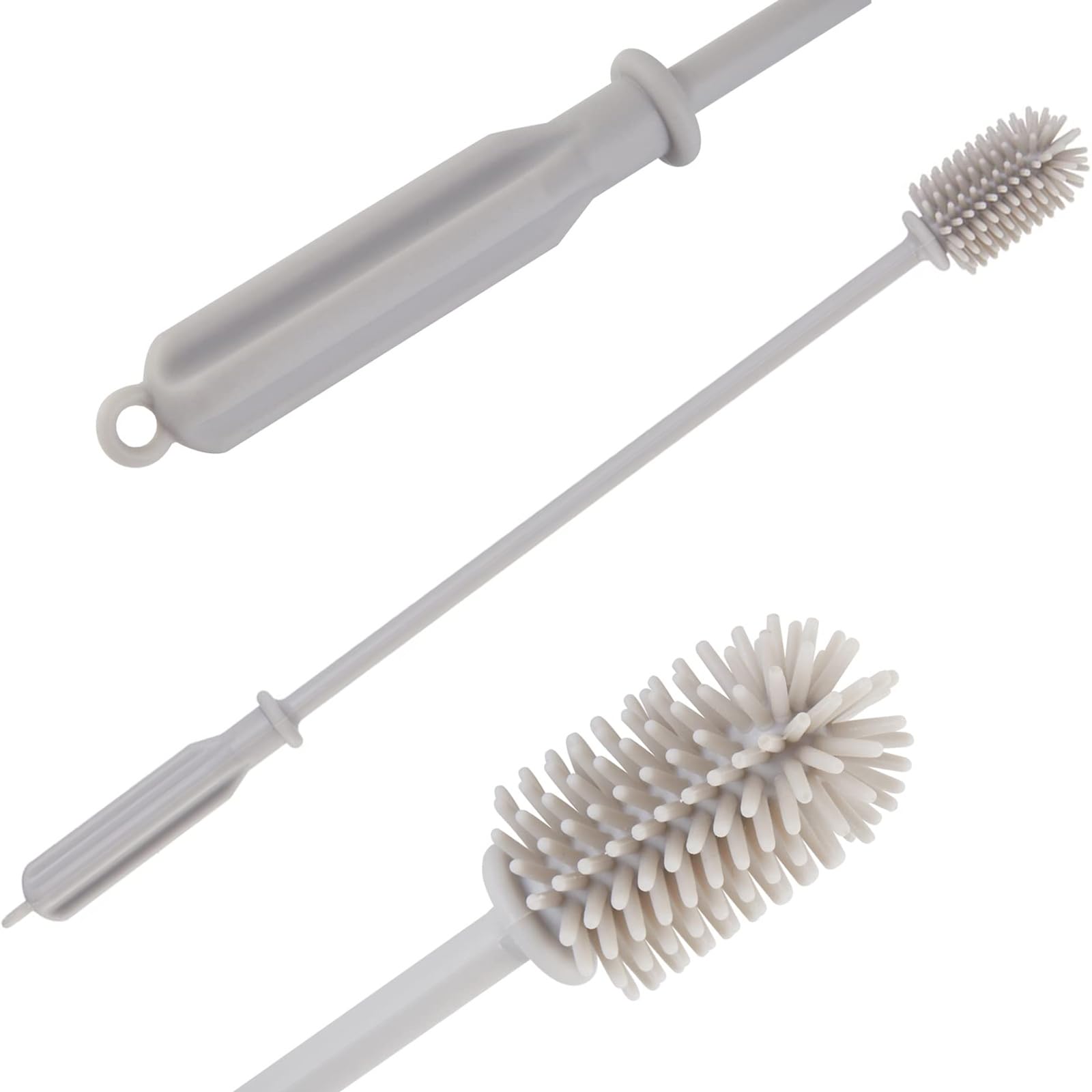 Silicone Bottle Brush,Bottle Cleaning Brush,Long Handle,Flexible and Bendable Kitchen Cleaner Brush for Narrow Neck Containers,Water Cup,Baby Bottles,